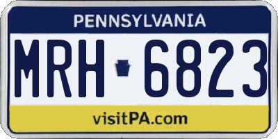 PA license plate MRH6823