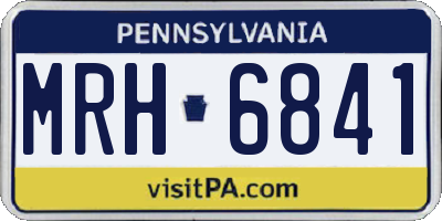 PA license plate MRH6841