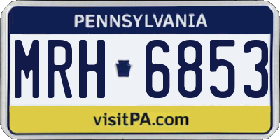 PA license plate MRH6853