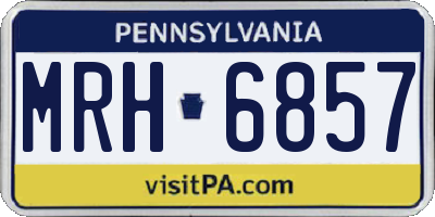 PA license plate MRH6857