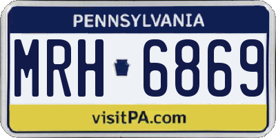 PA license plate MRH6869