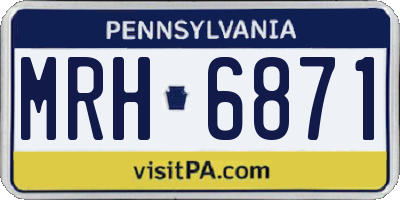 PA license plate MRH6871