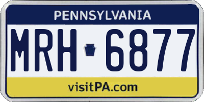 PA license plate MRH6877