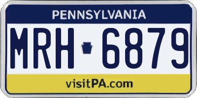 PA license plate MRH6879