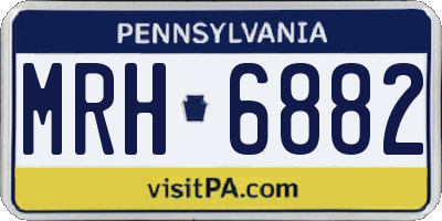 PA license plate MRH6882