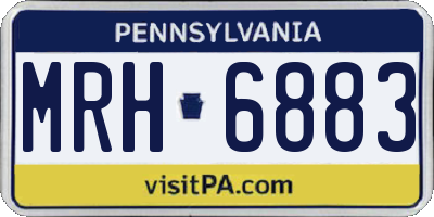 PA license plate MRH6883