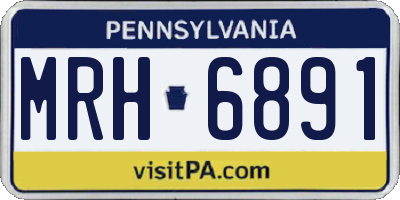 PA license plate MRH6891