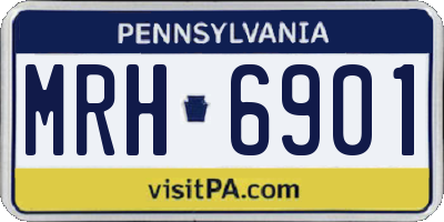 PA license plate MRH6901
