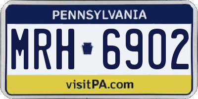 PA license plate MRH6902