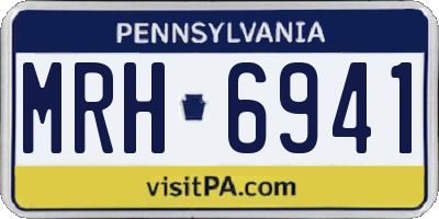 PA license plate MRH6941