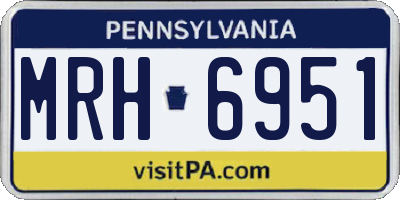 PA license plate MRH6951