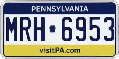 PA license plate MRH6953
