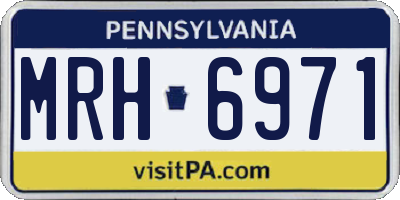 PA license plate MRH6971