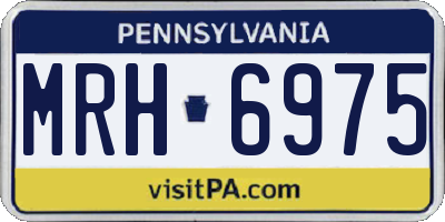 PA license plate MRH6975