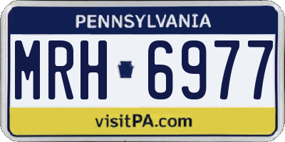 PA license plate MRH6977