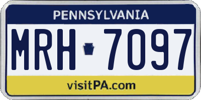 PA license plate MRH7097