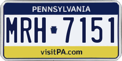 PA license plate MRH7151