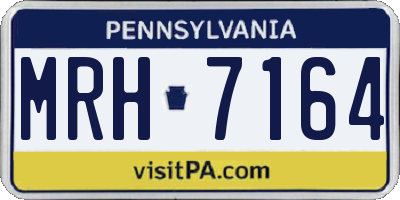 PA license plate MRH7164