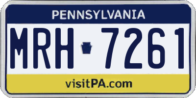 PA license plate MRH7261