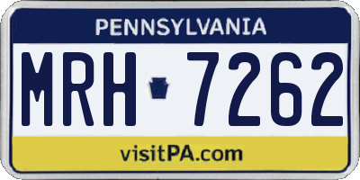PA license plate MRH7262
