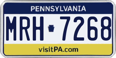 PA license plate MRH7268