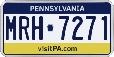 PA license plate MRH7271