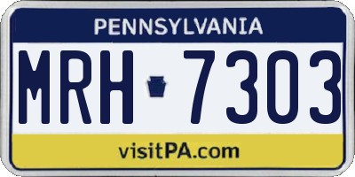 PA license plate MRH7303