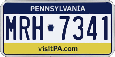 PA license plate MRH7341