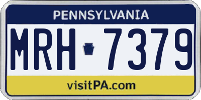 PA license plate MRH7379