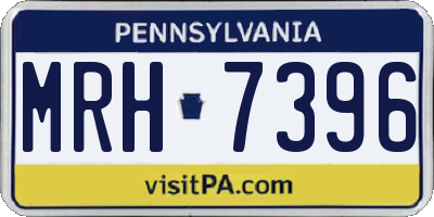 PA license plate MRH7396