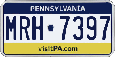 PA license plate MRH7397