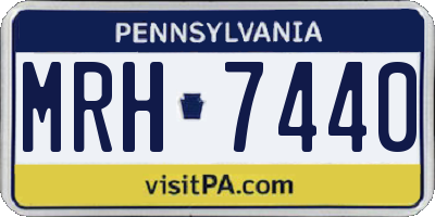 PA license plate MRH7440