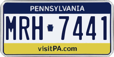 PA license plate MRH7441