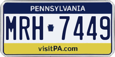 PA license plate MRH7449