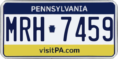 PA license plate MRH7459