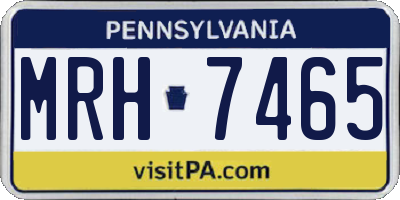 PA license plate MRH7465