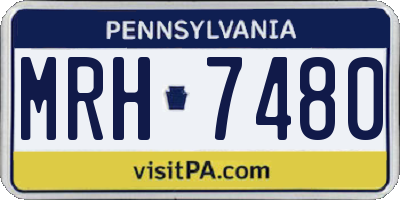 PA license plate MRH7480