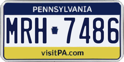PA license plate MRH7486