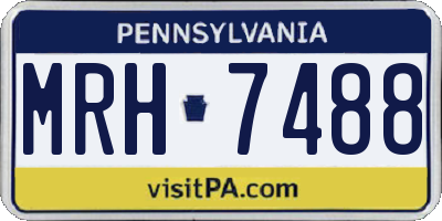 PA license plate MRH7488
