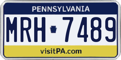PA license plate MRH7489