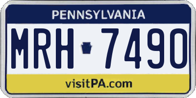 PA license plate MRH7490