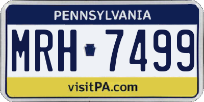 PA license plate MRH7499