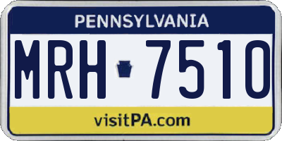 PA license plate MRH7510