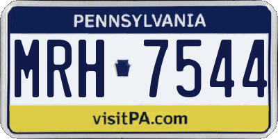 PA license plate MRH7544