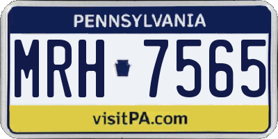 PA license plate MRH7565
