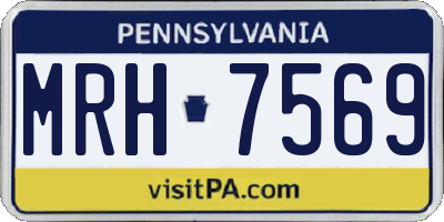 PA license plate MRH7569