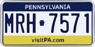 PA license plate MRH7571