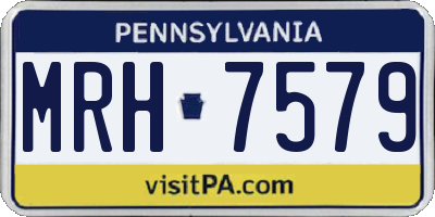 PA license plate MRH7579