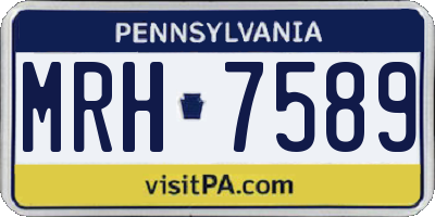 PA license plate MRH7589