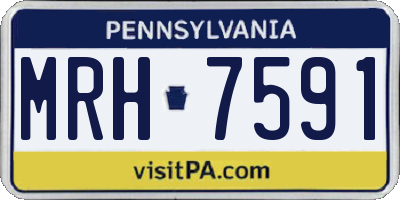PA license plate MRH7591